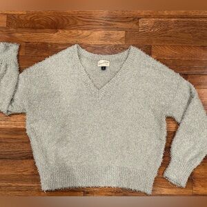 Shaggy cropped sweater.